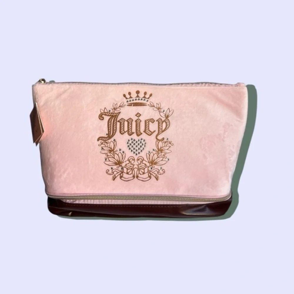 NWT Juicy Couture Y2k 14.5x9 Travel Cosmetic Bag